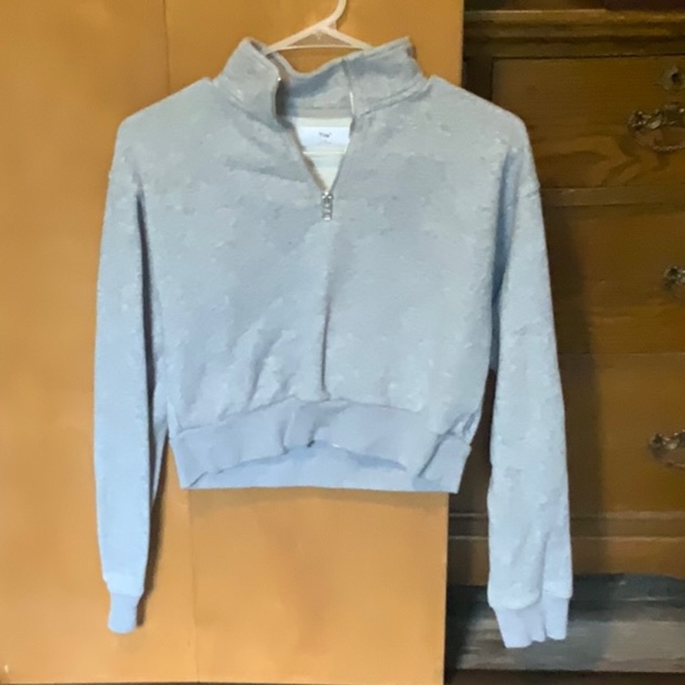 Aritzia Tna 1/4 Zip Cropped Sweatshirt